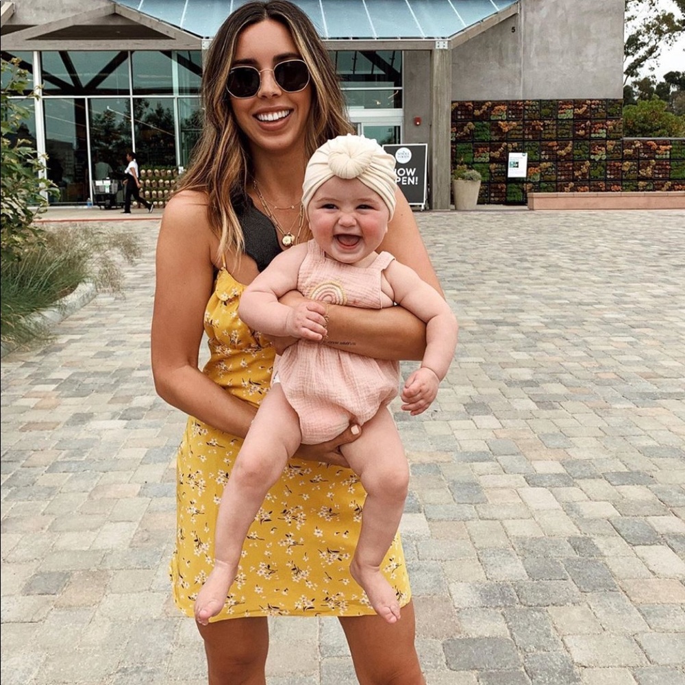 Yellow floral dress